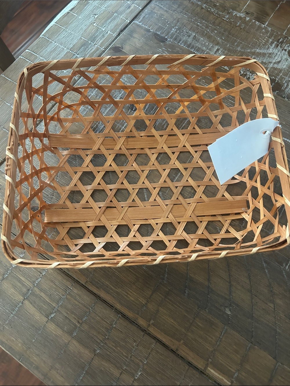 Woven Bamboo Storage Basket - Natural Brown